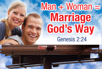 Protecting the Sanctity of Marriage via Billboard. Classy!