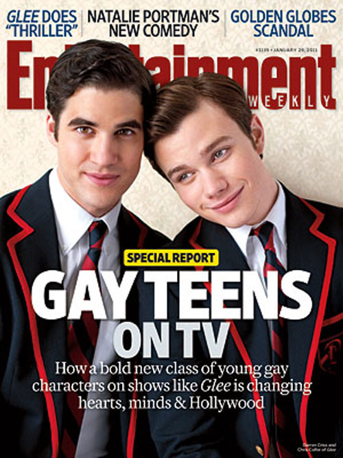 Colfer and Criss EW Entertainment weekly Gay Teens on TV