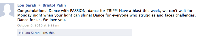 Lou Sarah, Facebook, Palin Bristol, Sarah Palin, secret account