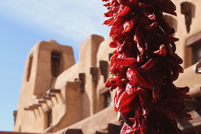 Gay Travel in Santa Fe: Ristra Gay blog enjoys the ristras that hang all over Santa Fe