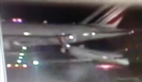 Jumbo Jet Clips Tail of Another Plane at JFK