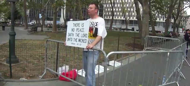 One Lonely Protestor – Or If a Bigot Falls In the Woods, Does It Make a Sound?