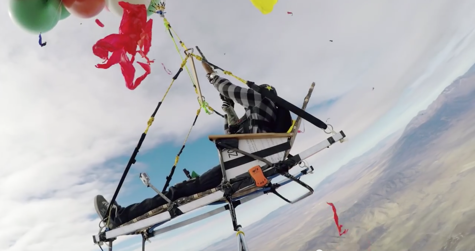 Man Ties Helium Balloons To Lawn Chair And Flies Away