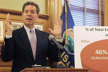 Sam Brownback, Kansas, governor, Republican, stupid, white man, tie