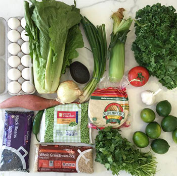 Gwyneth Paltrow, food stamp, challenge, limes, shopping cart, groceries, meal