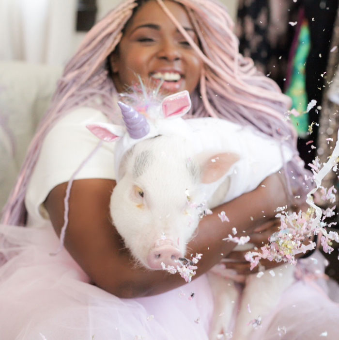 Amina Mucciolo, the Tassel Fairy, Tassel Fairy Chronicles , Elle Lauren photography, unicorn pig, piglet