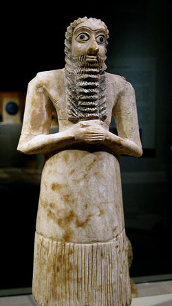 Figurine of an ancient Sumerian priest