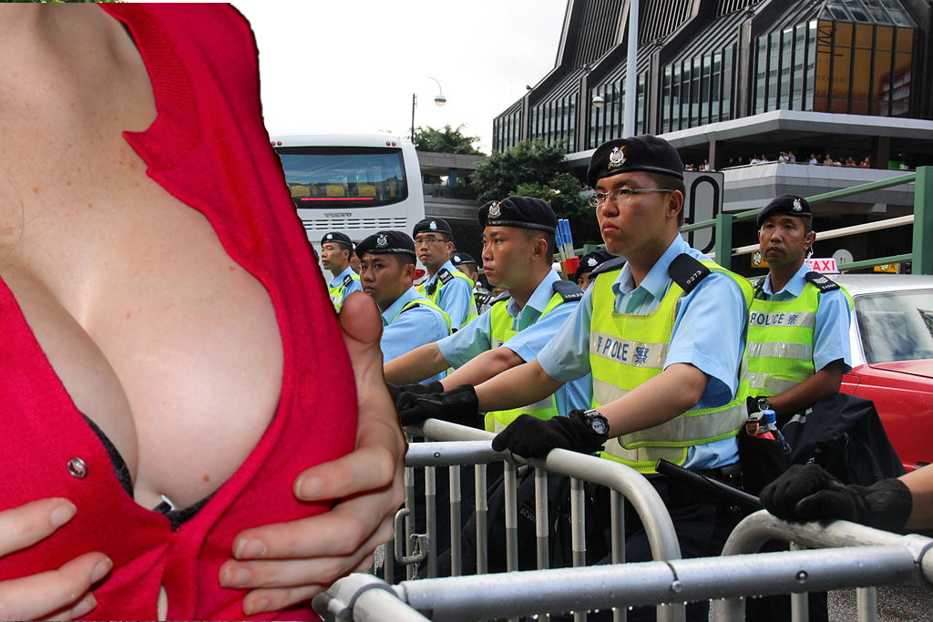 Hong Kong Judge: Protestor Attacked Cop With Her Breasts