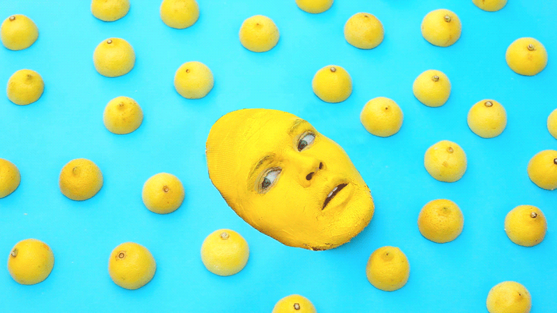 lemon, head, Mike and Claire, GIF