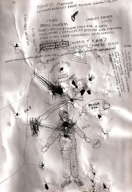 Bryan Lewis Saunders, Drugs, Self-Portraits, Art