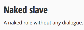 naked slave