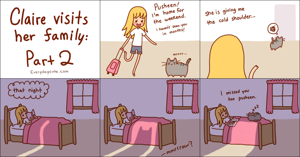pusheen history, everyday cute, pusheen, claire benton, andrew duff