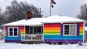 equality house, Kansas, Topeka, rainbow, LGBT, gay, Westboro Baptist Church, neighbor