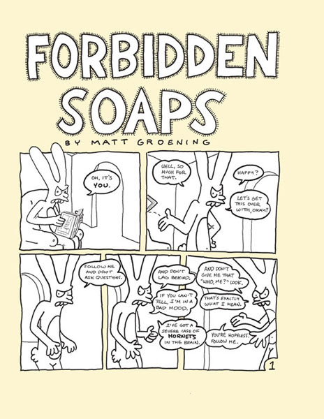 matt groening, simpsons, wet, forbidden soaps