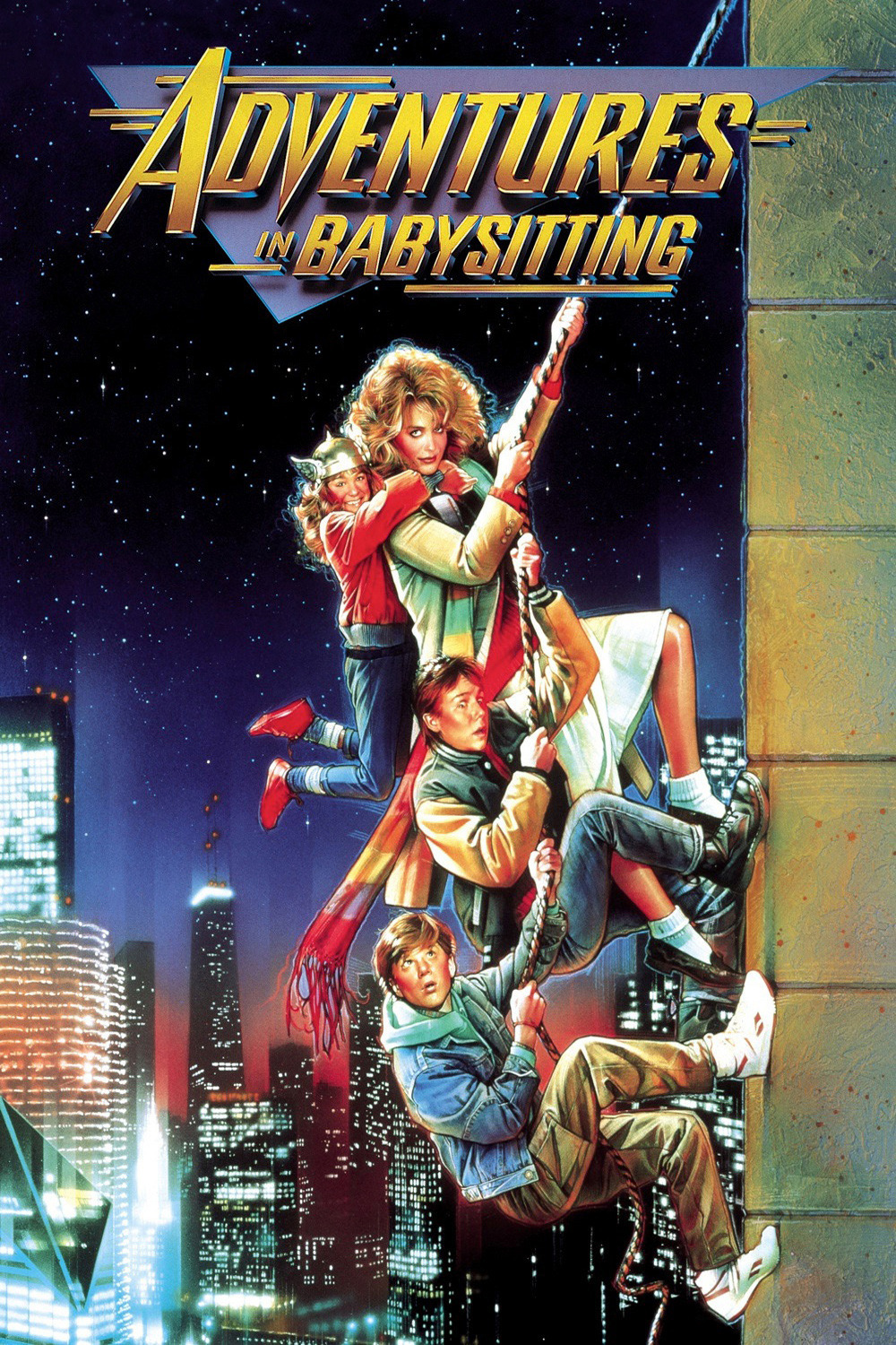 adventures in babysitting, elisabeth shue, anthony rapp, poster, movie