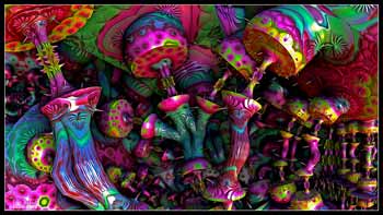 psychedelic, mushrooms, acid, trip, art