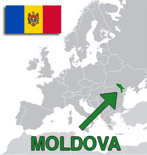 Moldova, map, country, flag, Europe, location