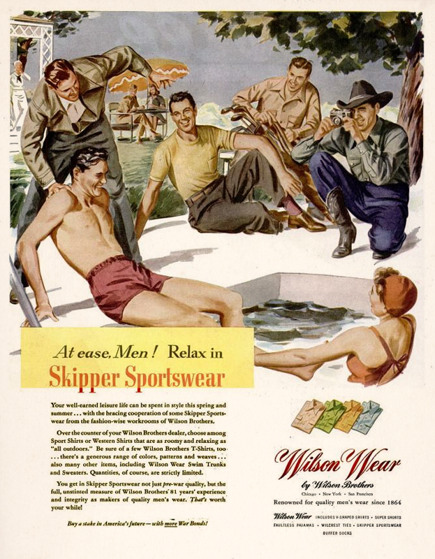 A post-war advertisement for Wilson Wear