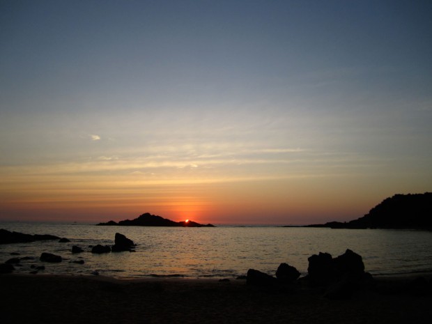 Om Beach, Gokarna, India, sunset