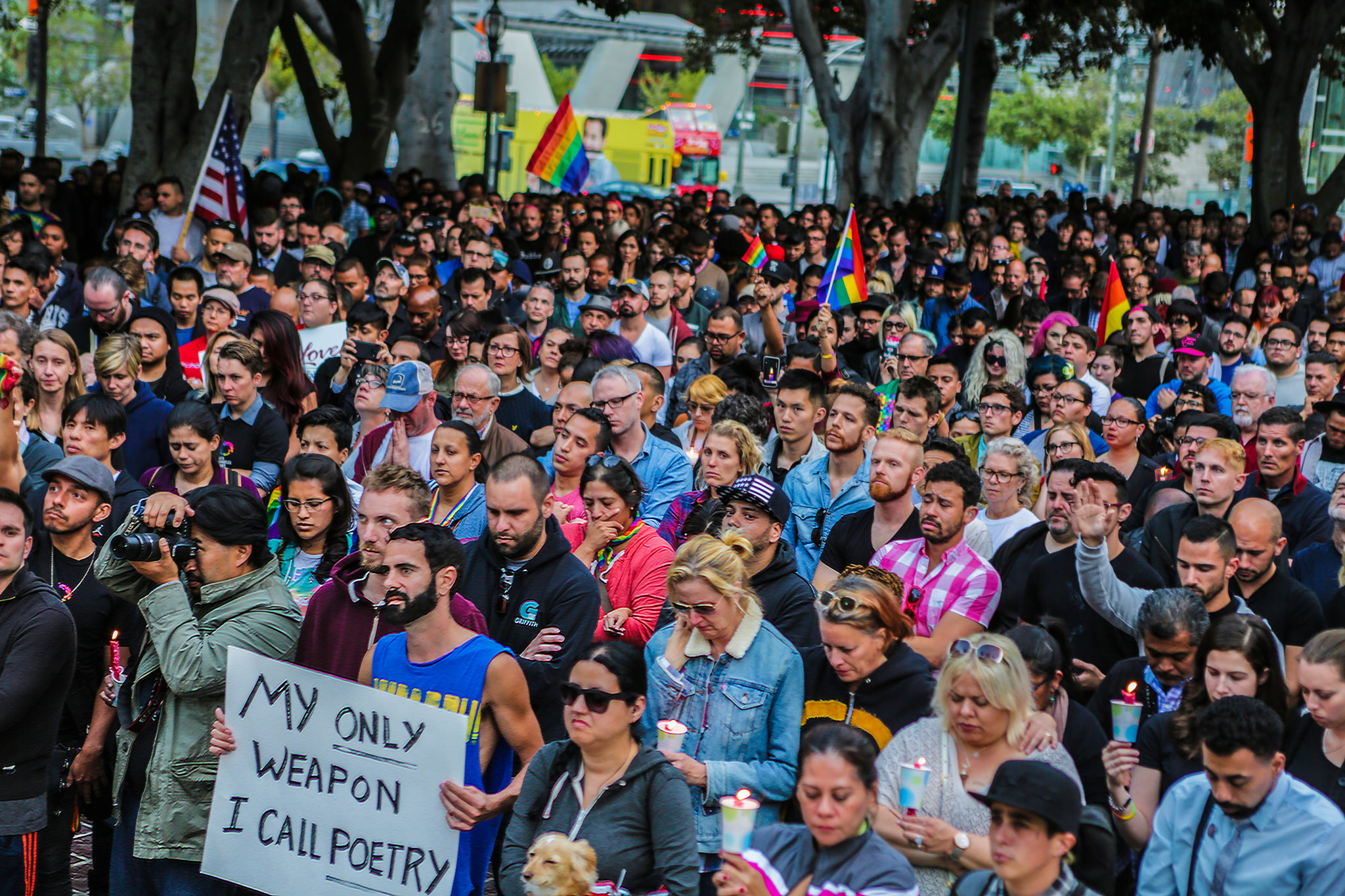 los angeles, vigil, orlando shooting, eric garcetti