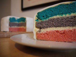 bisexual, flag, colors, cake, baking, The Biscuit