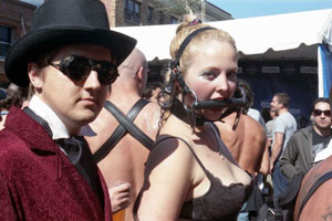 Folsom Street Fair, BDSM, kink, sexy, steampunk, woman, man, bridle