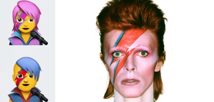 O Raio Icônico do David Bowie em Aladdin Sane Agora é um Emoji do iOS!