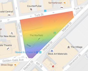 San Francisco, gay, historical, LGBTQ, LGBT, history, historical district, Market, Turk, Meat Rack, Compton's