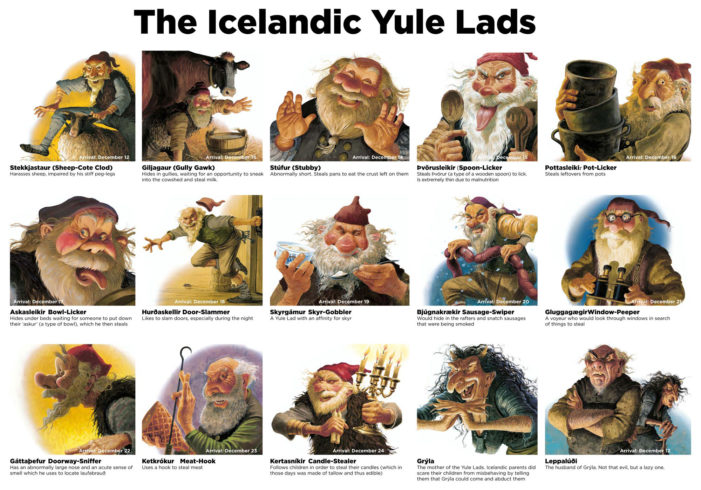 Yule Lads, Christmas, elves, gnomes