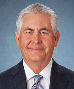 Rex Tillerson, Exxon CEO, Secretary of State