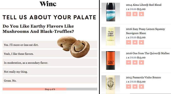 Winc, online wine club, wine ordering service