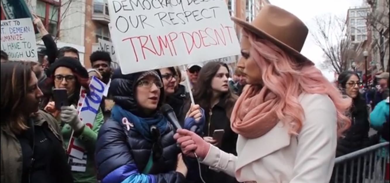 A Drag Queen Went to Donald Trump’s Inauguration (Video)