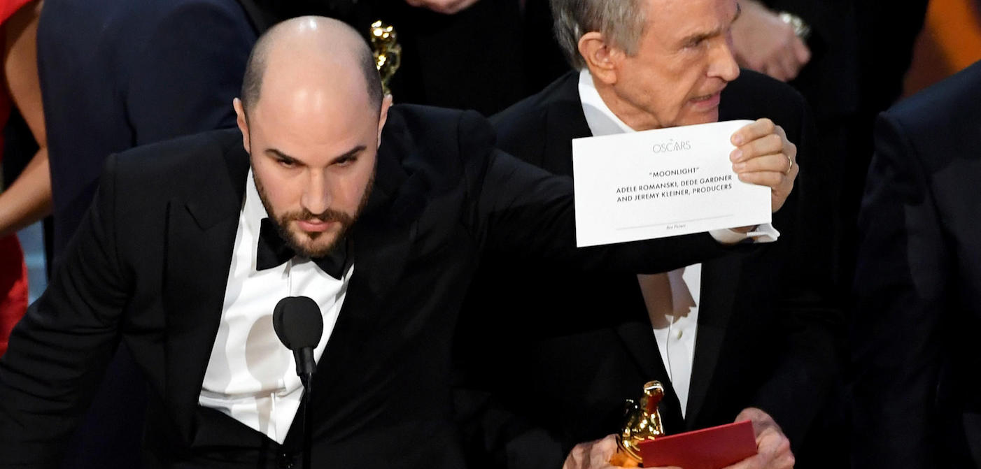 Oscars 2017: Relive Moonlight’s Win in the Craziest Awards Show Moment Ever (Video)