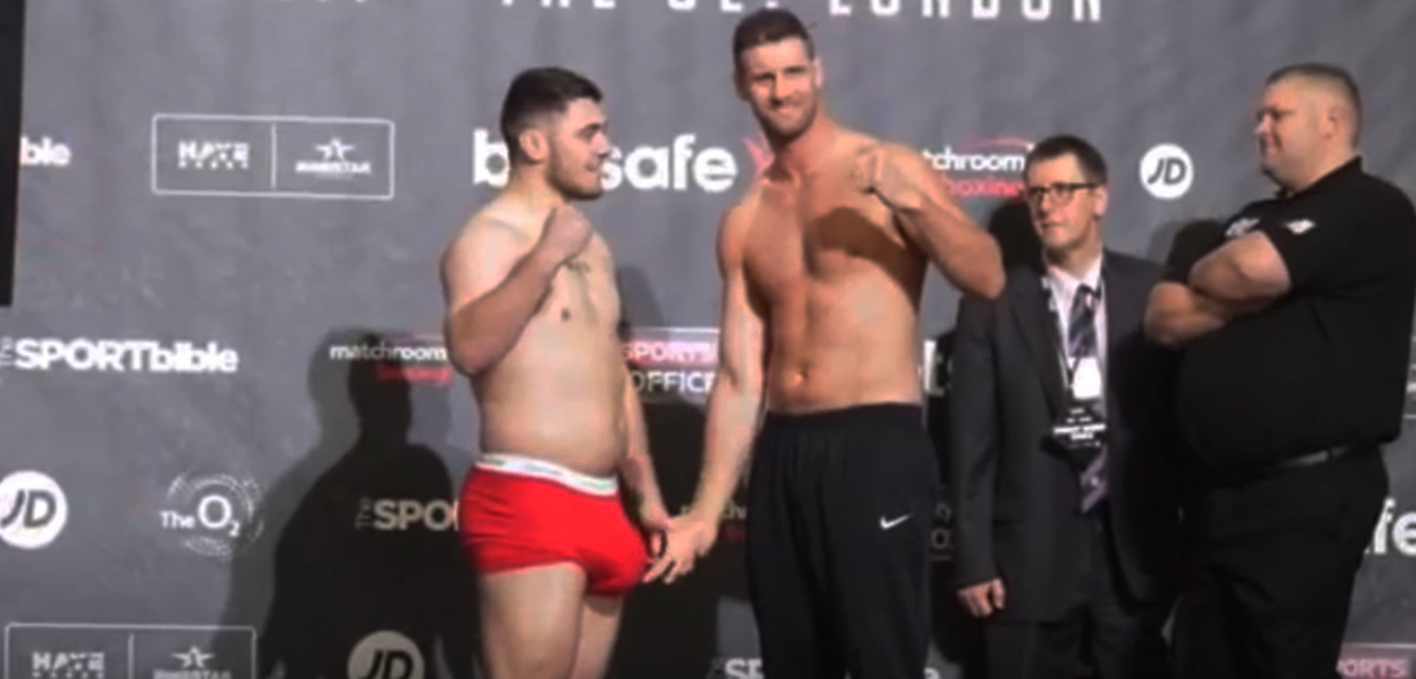 This Boxer’s Oversized Bulge Intimidated His Opponent During Weigh-In (NSFW)