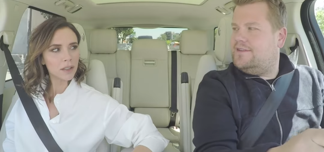 With a Twist, Victoria Beckham Spices Up Our Lives in Carpool Karaoke Segment (Video)