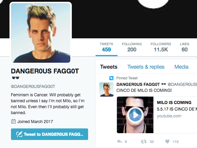 milo yiannopoulos twitter screenshot