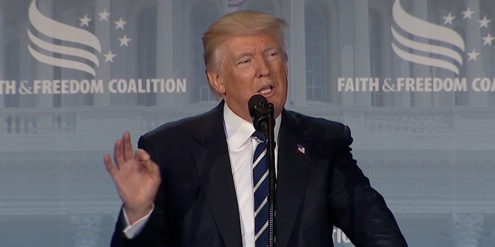 8 Takeaways from Trump’s Speech to an Anti-LGBTQ Evangelical Conference (Video)