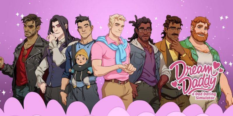 dream daddy comics inline video game splash screen