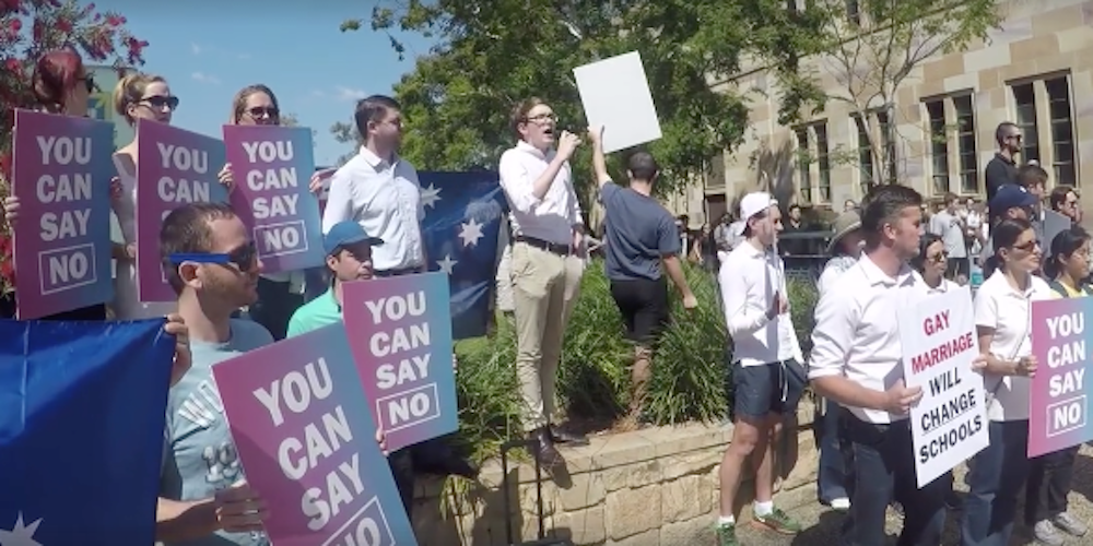 This Gay Aussie Student Opposes Marriage Equality, But the Crowd Just Thinks He’s an A**hole