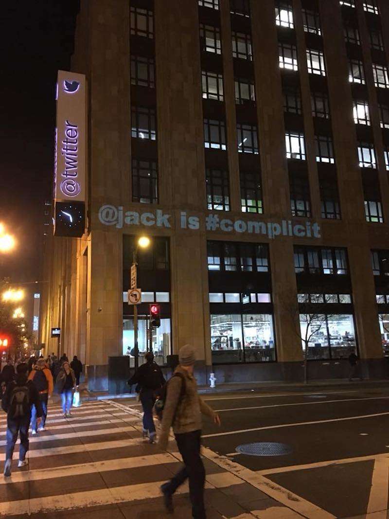 Donald Trump twitter protest