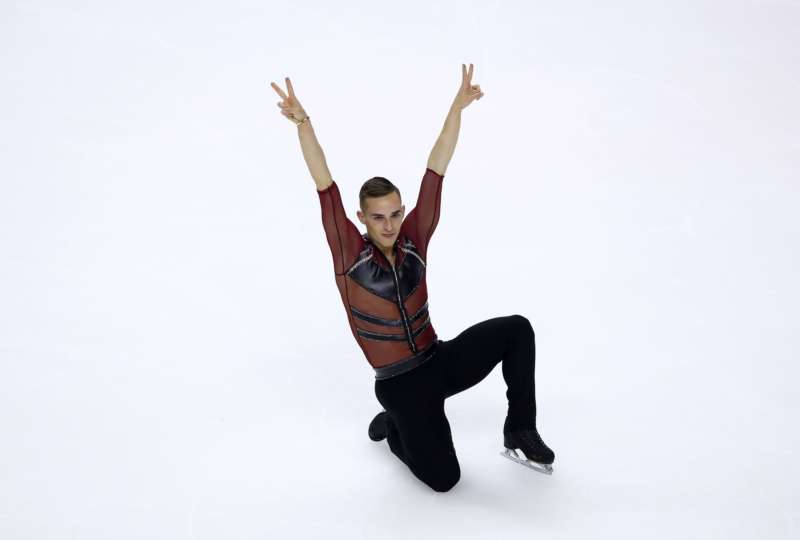 adam rippon costumes red mesh
