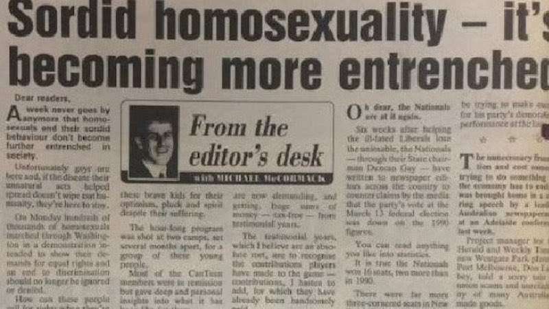 Michael McCormack AIDS column