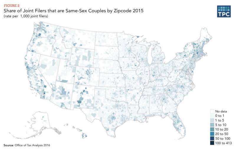 most gay marriages map