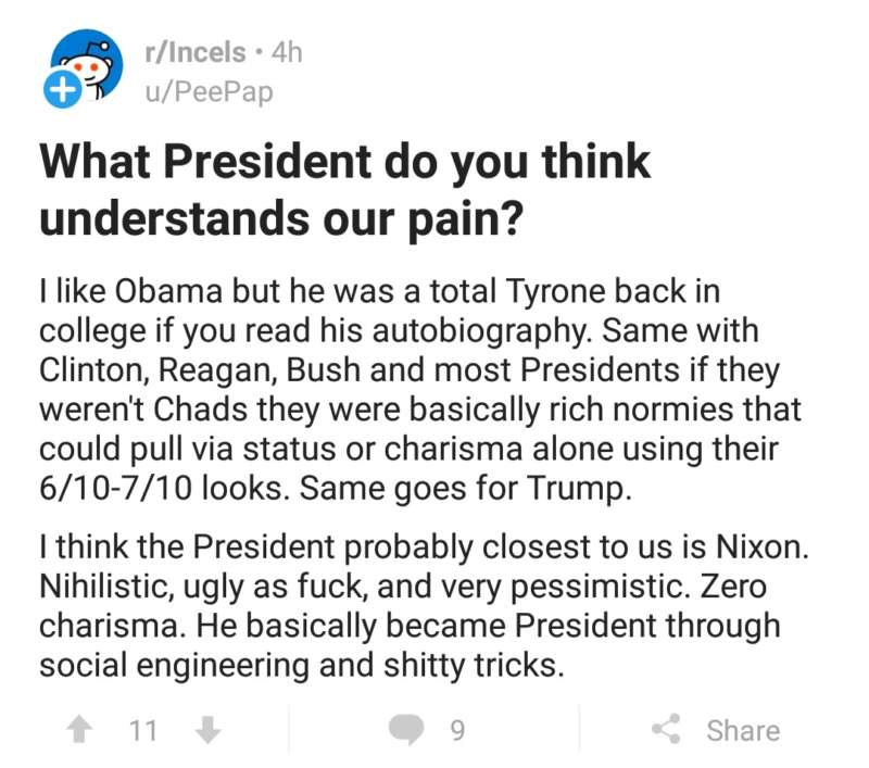 incel what are incels? president