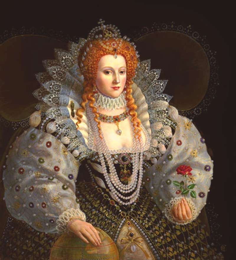 queen elizabeth i pinke pink yellow