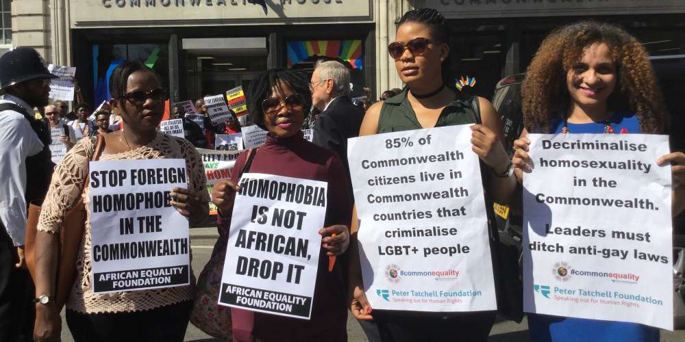 Protesters in London Took to the Streets Demanding LGBT Decriminalization by the Commonwealth