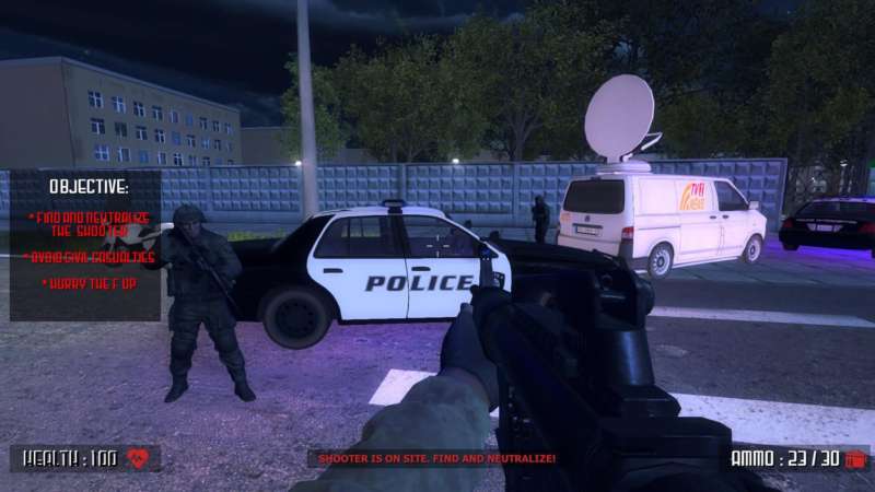 active shooter school shooting video games as screenshot