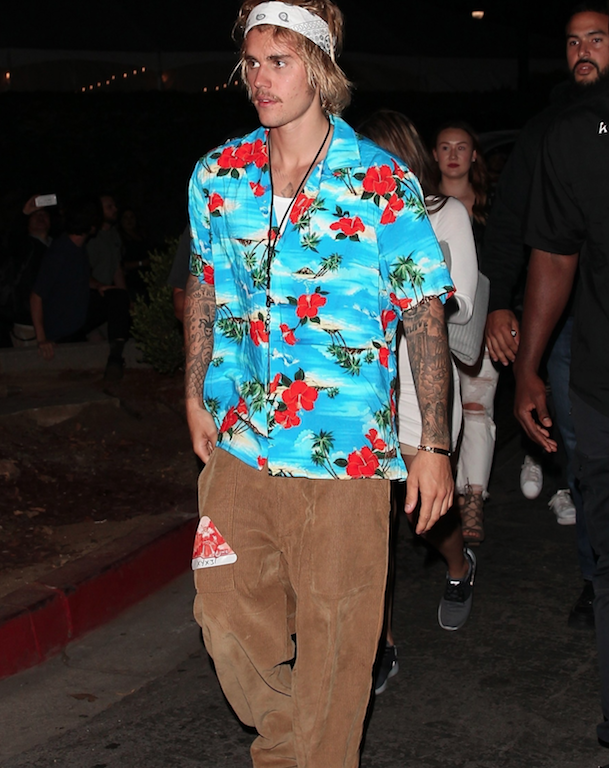 hawaiian print shirt justin bieber
