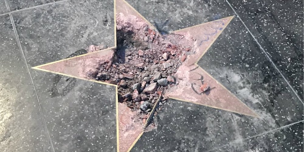 The Guy Who Smashed Trump’s Hollywood Star Was Bailed Out by the One Who Did It Last Time (Video)