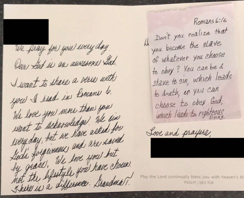 homophobic grandparents card